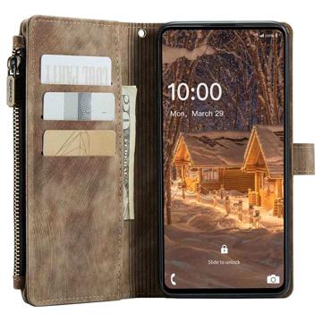 Caseme C30 Multifunktionel Samsung Galaxy A33 5G Pung - Brun