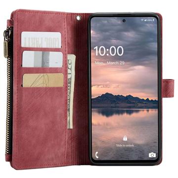 Caseme C30 Multifunktionel Samsung Galaxy A33 5G Pung - Rød