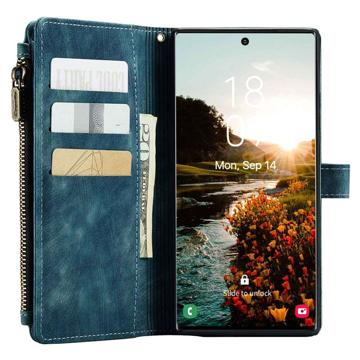 Caseme C30 Multifunktionel Samsung Galaxy S22 Ultra 5G Pung - Blå