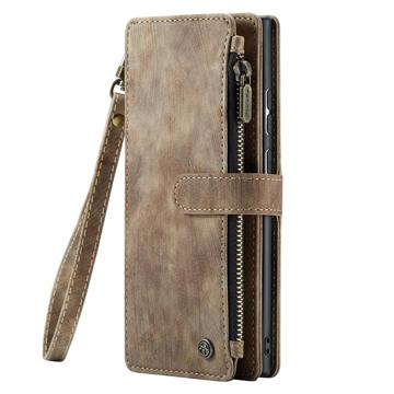 Caseme C30 Multifunktionel Samsung Galaxy S22 Ultra 5G Pung - Brun