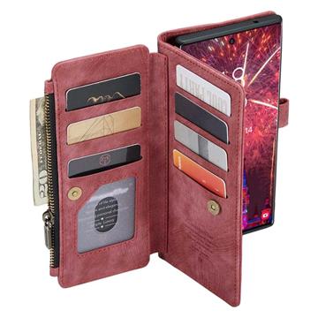 Caseme C30 Multifunktionel Samsung Galaxy S22 Ultra 5G Pung - Rød