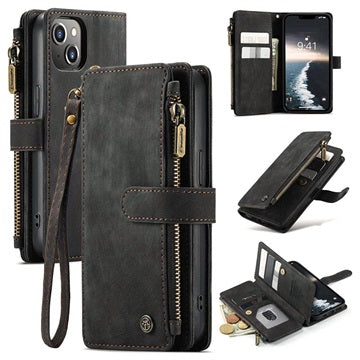 iPhone 14 Caseme C30 Multifunktionel Pung - Sort