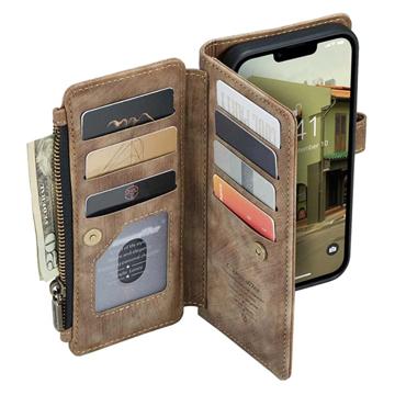 Caseme C30 Multifunktionel iPhone 14 Plus Pung - Brun