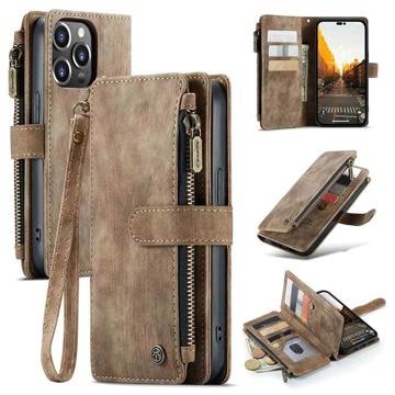 Caseme C30 Multifunktionel iPhone 14 Pro Max Pung - Brun