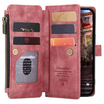 Caseme C30 Multifunktionel iPhone 14 Pro Pung - Rød