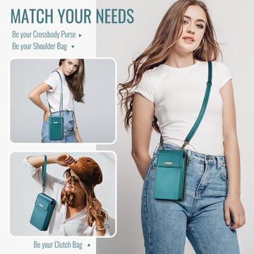 Caseme ME50 Universal Crossbody-taske m. RFID-beskyttelse - 4"-7.3" - Blå