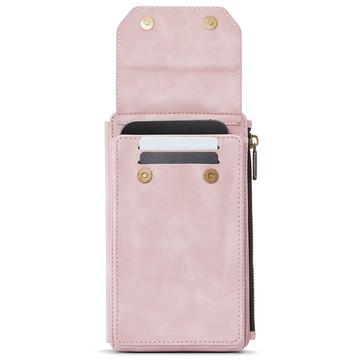 Caseme Me40 Universal RFID-skuldertaske - 4"-7.5" - Pink