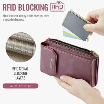 Caseme Me40 Universal RFID-skuldertaske - 4"-7.5" - Rød