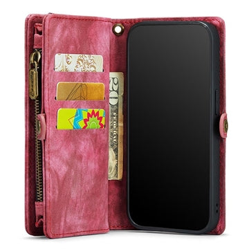 Caseme 2-i-1 Multifunktionel iPhone 11 Pung - Rød