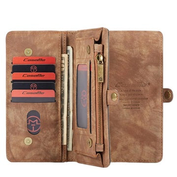 Caseme 2-i-1 Multifunktionel iPhone 11 Pro Max Pung - Brun