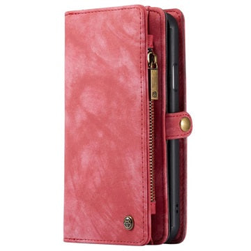 Caseme 2-i-1 Multifunktionel iPhone 11 Pro Max Pung - Rød