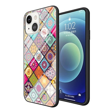 Ternet Mønster iPhone 14 Hybrid Cover - Farverig Mandala