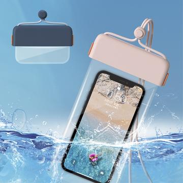 Klar TPU Universal IPX8 vandtæt etui m. touch-funktion - 7" - mørkeblå