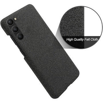 Samsung Galaxy S23 5G Stofbelagt Plastikcover - Sort