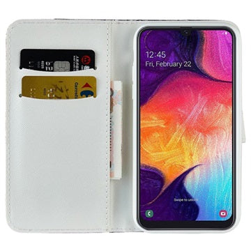 Croco Bling Samsung Galaxy A50 Pung - Sølv
