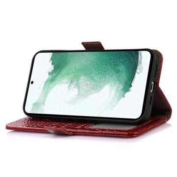 Crocodile Samsung Galaxy A14/A14 5G Læderpung med RFID - Rød