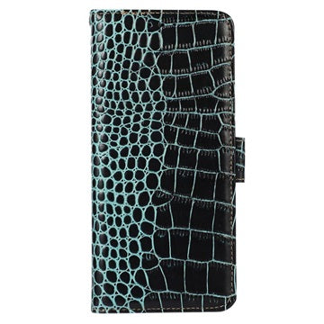 Crocodile Series Samsung Galaxy S21 FE 5G Læderpung med RFID - Grøn