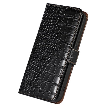 Crocodile Series Motorola Moto G53 Læderpung med RFID - Sort