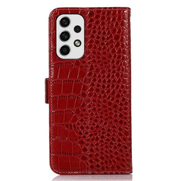 Crocodile Series Samsung Galaxy A53 5G Læderpung med RFID - Rød