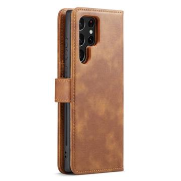 DG.Ming Samsung Galaxy S23 Ultra 5G Læderpung med Aftageligt Cover - Brun
