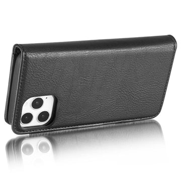 iPhone 12/12 Pro DG.Ming Læderpung med Aftageligt Cover - Sort