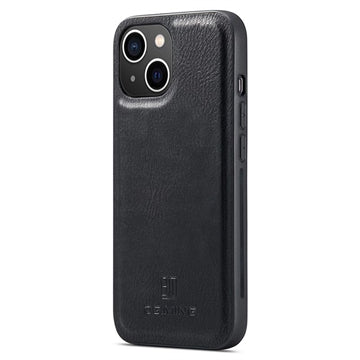 iPhone 15 DG.Ming Læderpung med Aftageligt Cover - Sort