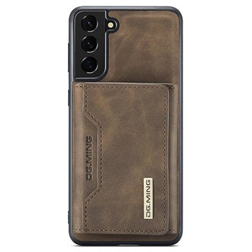 DG.Ming M2 Samsung Galaxy S21 5G Hybrid Cover med Pung - Kaffe