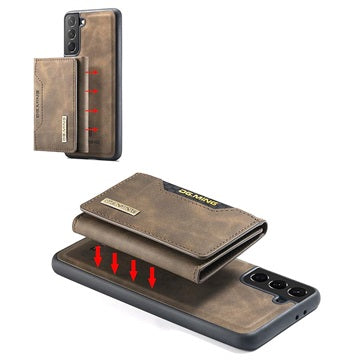 DG.Ming M2 Samsung Galaxy S21 5G Hybrid Cover med Pung - Kaffe