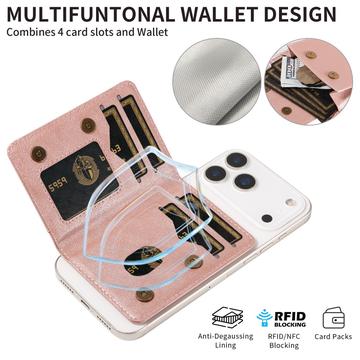 Aftagelig MagSafe-kortholder / RFID-blokerende pung - pink