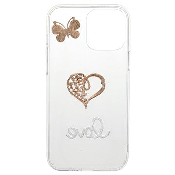 Diamantindretning iPhone 13 Pro Max TPU Cover - Hjerte
