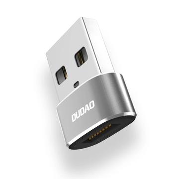 Dudao USB-adapter - USB-C hun/USB-A han - sort
