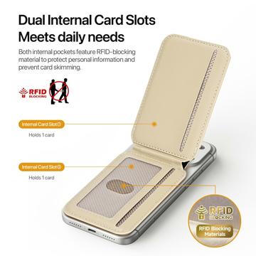 Dux Ducis Arch magnetisk MagSafe-kortholder med RFID - khaki