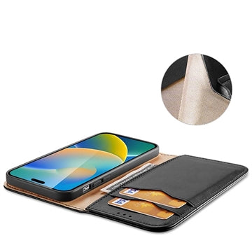 Dux Ducis Hivo iPhone 14 Pro Læderpung - Sort