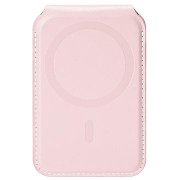 Dux Ducis Papo RFID-blokerende magnetisk kortholder og stativ - MagSafe-kompatibel - lyserød