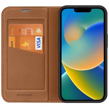 Dux Ducis Skin X2 iPhone 14 Plus Flip Cover - Brun