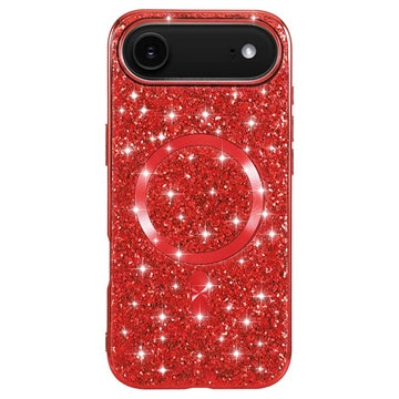 iPhone Air Galvaniseret glitter cover - MagSafe-kompatibel - rød