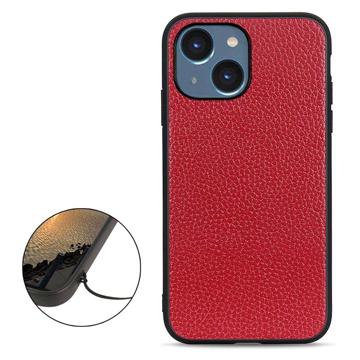 Elegant iPhone 14 Pro Max Läder Skal - Rød