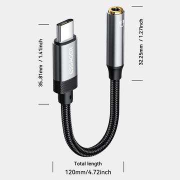Essager Type-C til 3.5mm lydadapter - 12cm