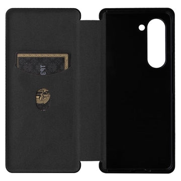 Samsung Galaxy Z Fold5 Flip Cover - Karbonfiber - Sort