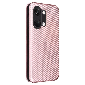 OnePlus Ace 2V/Nord 3 Flip Cover - Karbonfiber - Rødguld