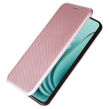 OnePlus Ace 2V/Nord 3 Flip Cover - Karbonfiber - Rødguld