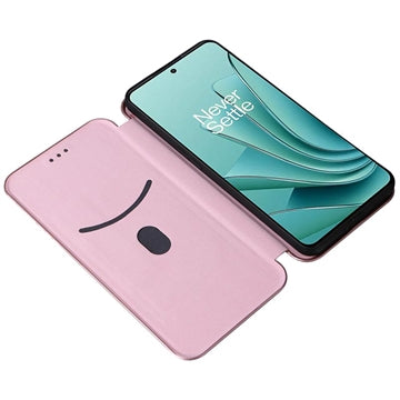OnePlus Ace 2V/Nord 3 Flip Cover - Karbonfiber - Rødguld