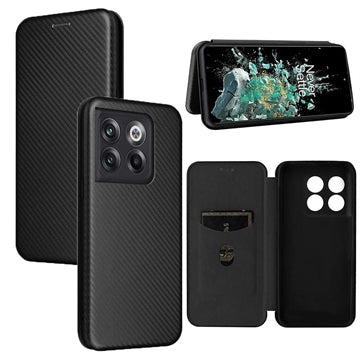 OnePlus 10T/Ace Pro Flip Cover - Kulfiber - Sort