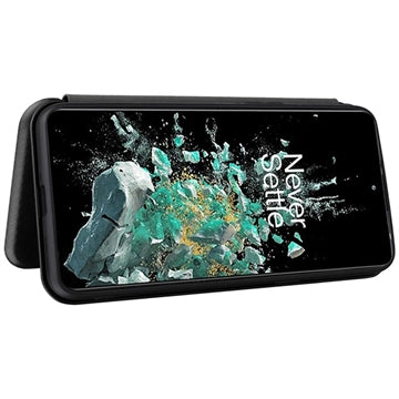OnePlus 10T/Ace Pro Flip Cover - Kulfiber - Sort