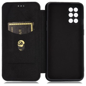 OnePlus 8T Flip Cover - Karbonfiber - Sort