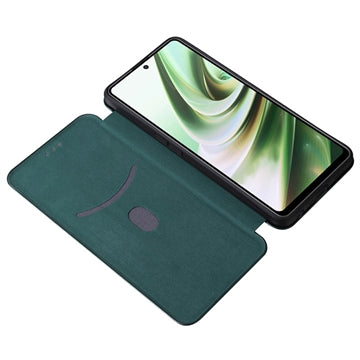 OnePlus Nord CE 3 Lite/N30 Flip Cover - Karbonfiber - Grøn