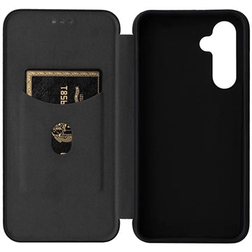 Samsung Galaxy A34 5G Flip Cover - Karbonfiber - Sort
