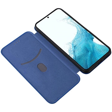 Samsung Galaxy A34 5G Flip Cover - Karbonfiber - Blå