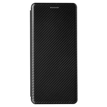 Sony Xperia 1 III Flip Cover - Karbonfiber - Sort