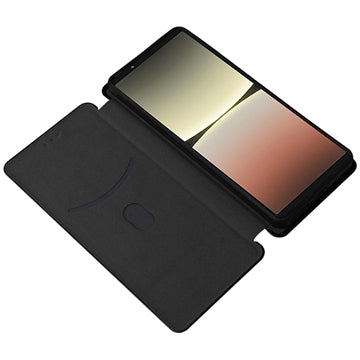Sony Xperia 5 IV Flip Cover - Karbonfiber - Sort